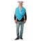 Funny Pig in a Blanket Adult Halloween Costume Kit with Blue Blanket